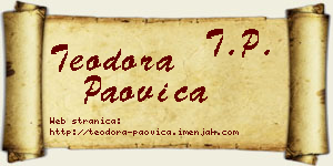 Teodora Paovica vizit kartica